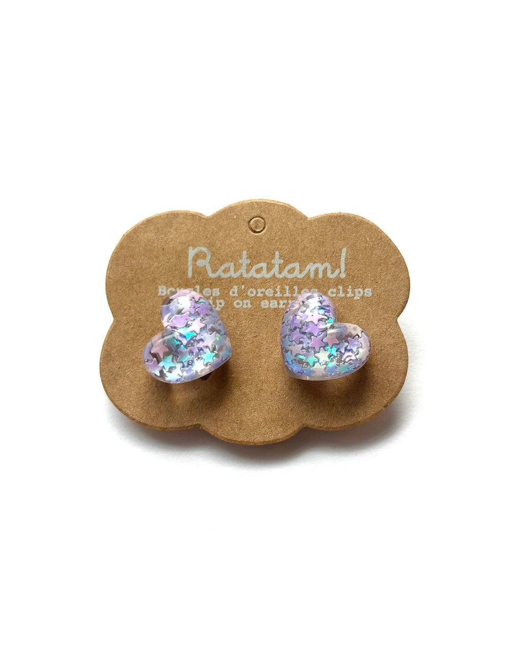 Set of 5 multicolor pairs of earrings HEARTS image 2