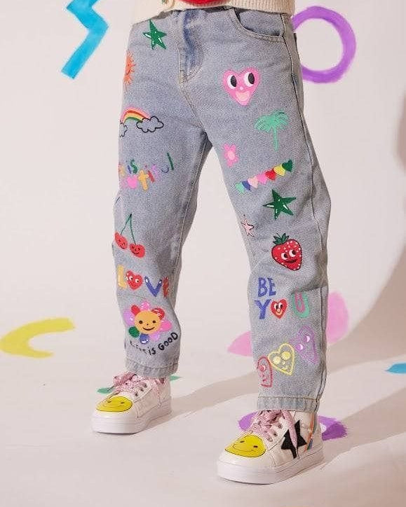 Happy Graffiti Art Jeans   image 5
