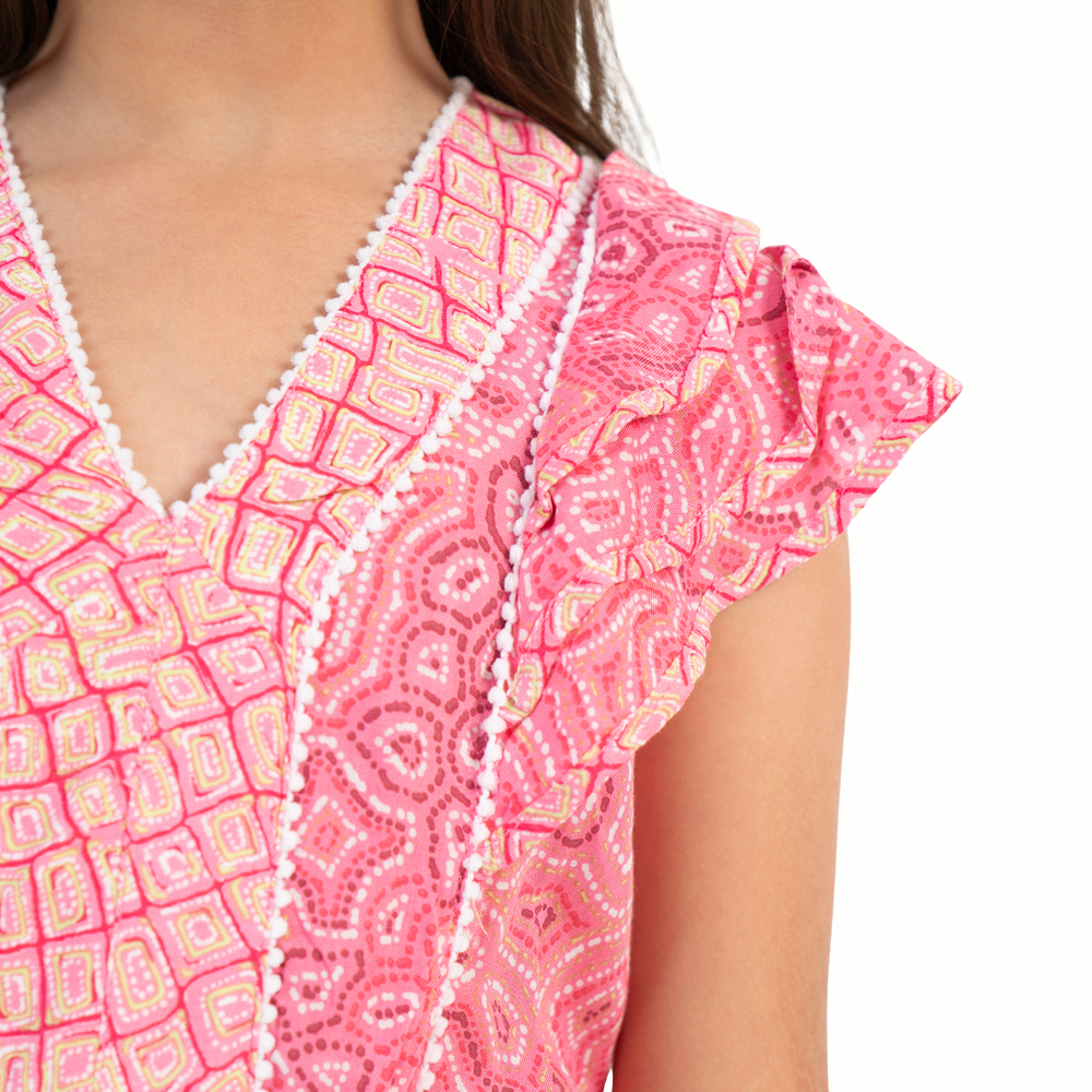 Mini Dress Camila V Kids Pink Sea Water image 2