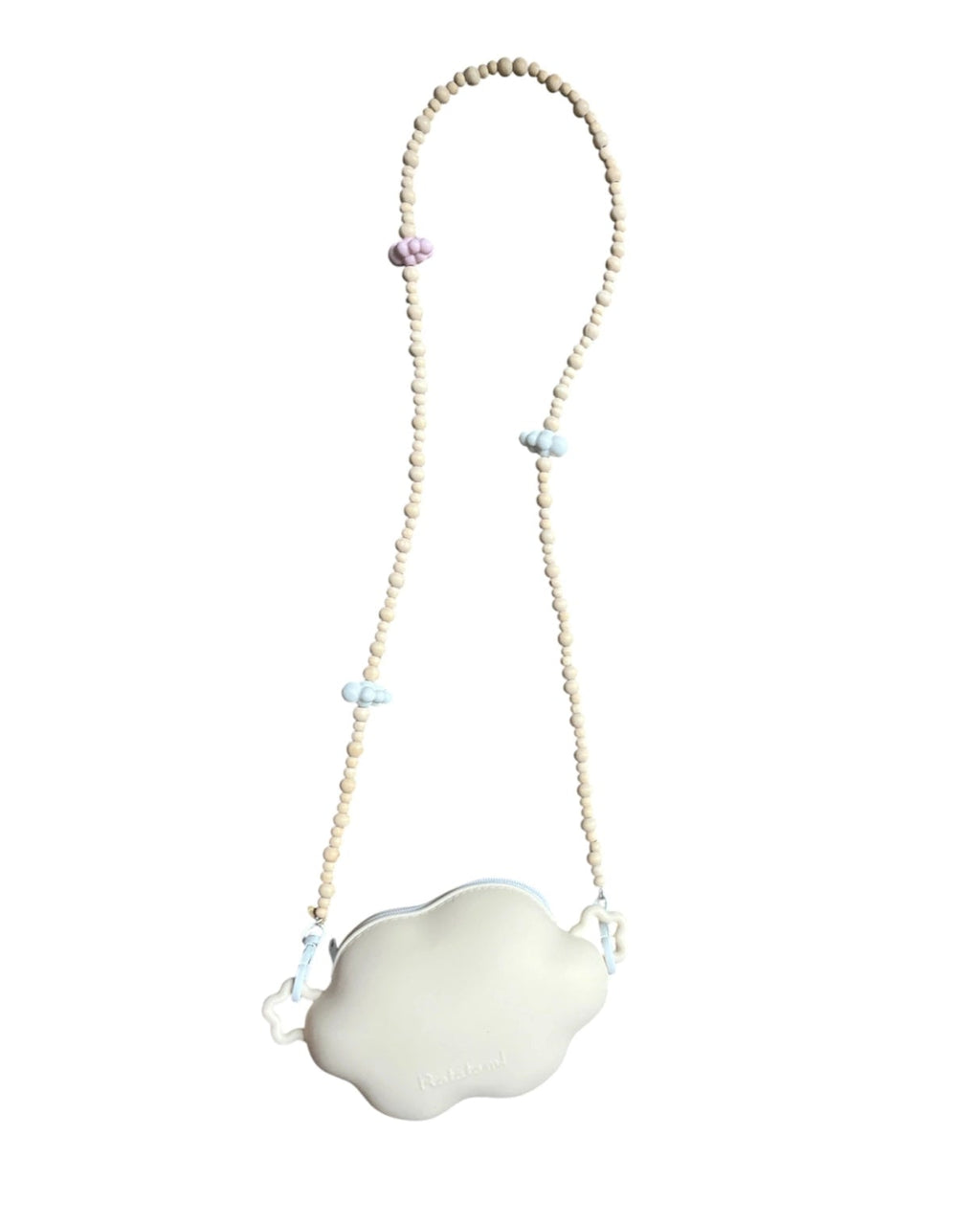 The Cloud Handbag with Jeweled Handle - Beige image