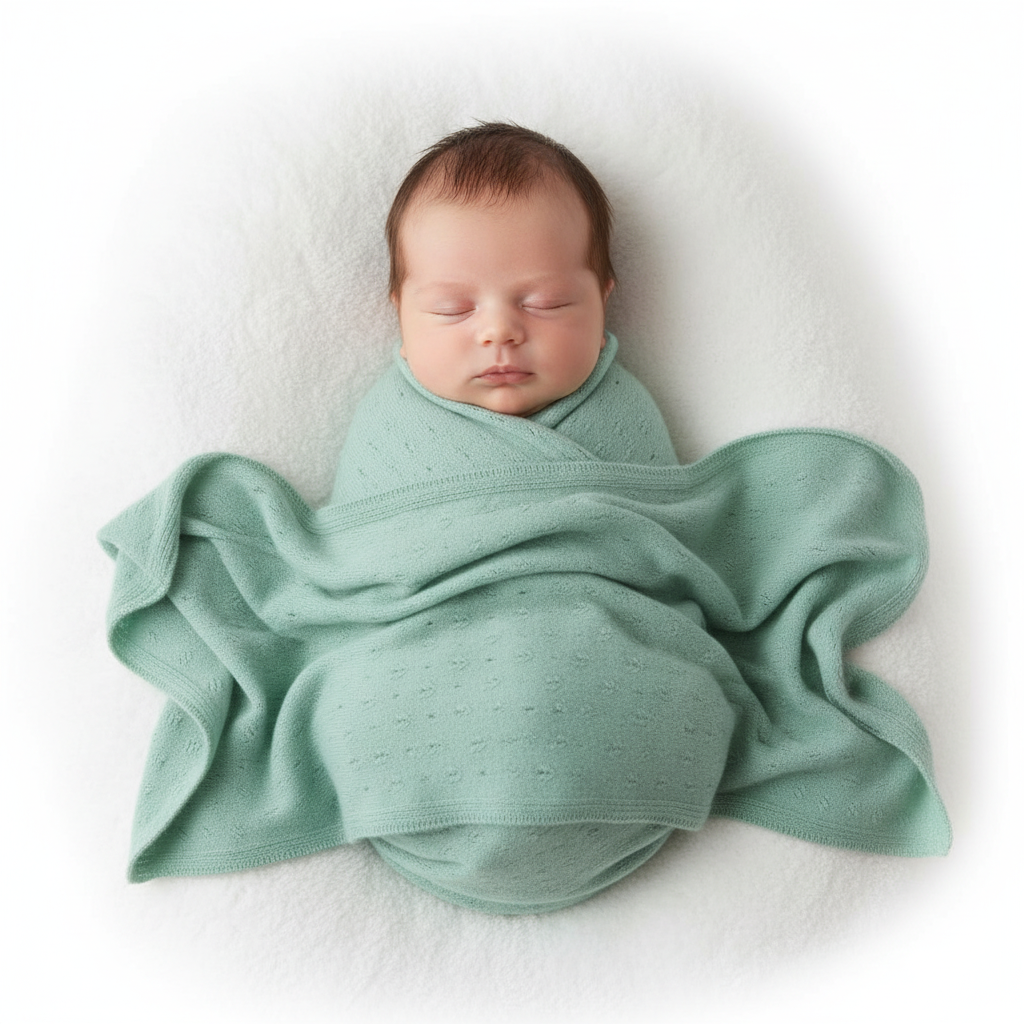 Openwork Tricot Newborn Blanket