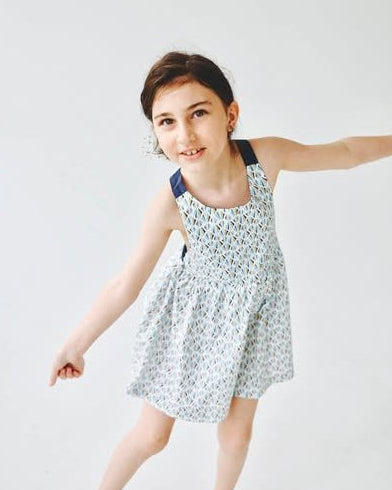 Backless dress - Dark Blue, 6 - 7 Y image