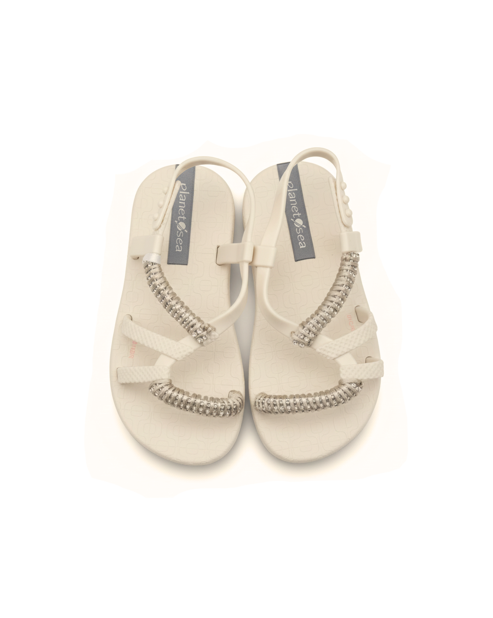 Beige Crystal And Satin