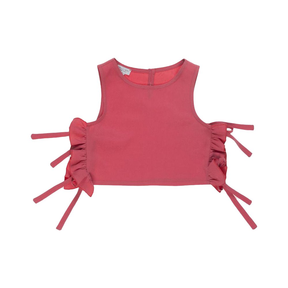 Top With Bows In Tencel & Linen Azalea image 0
