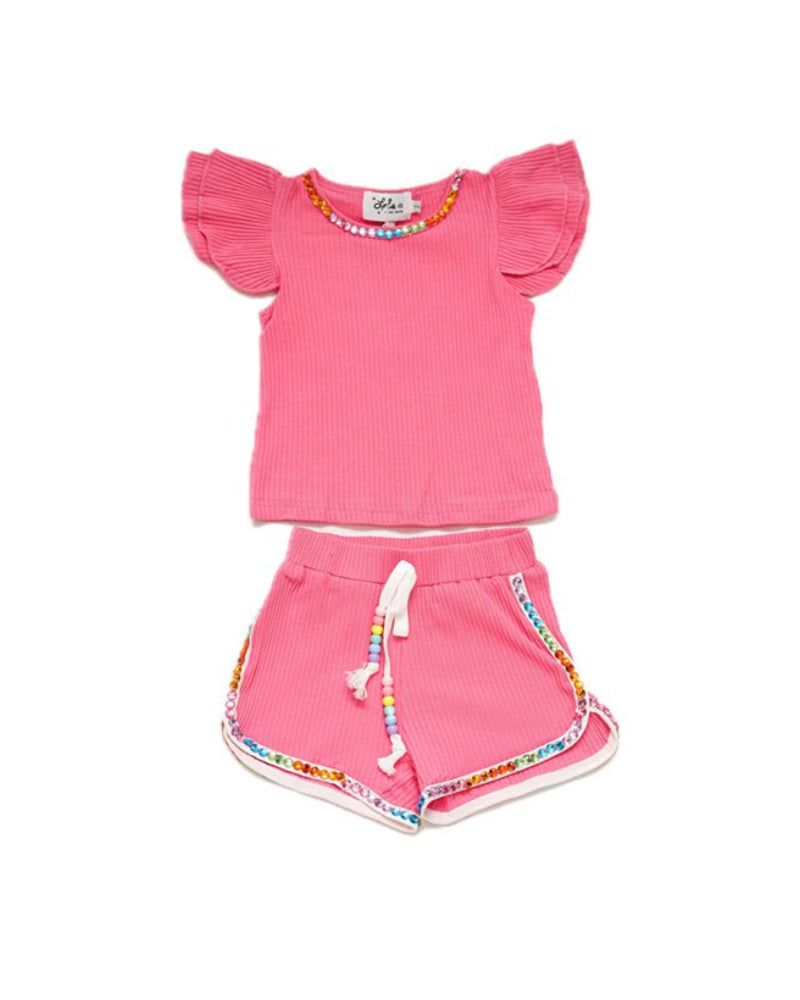 Candy Gem Bead Ruffle Set