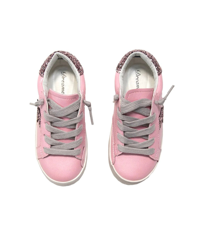 Rose Glitter Lightning Bolt Sneakers image 1