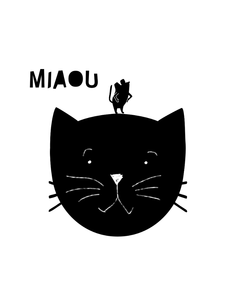 Sticker - Ardoise Miaou image 1
