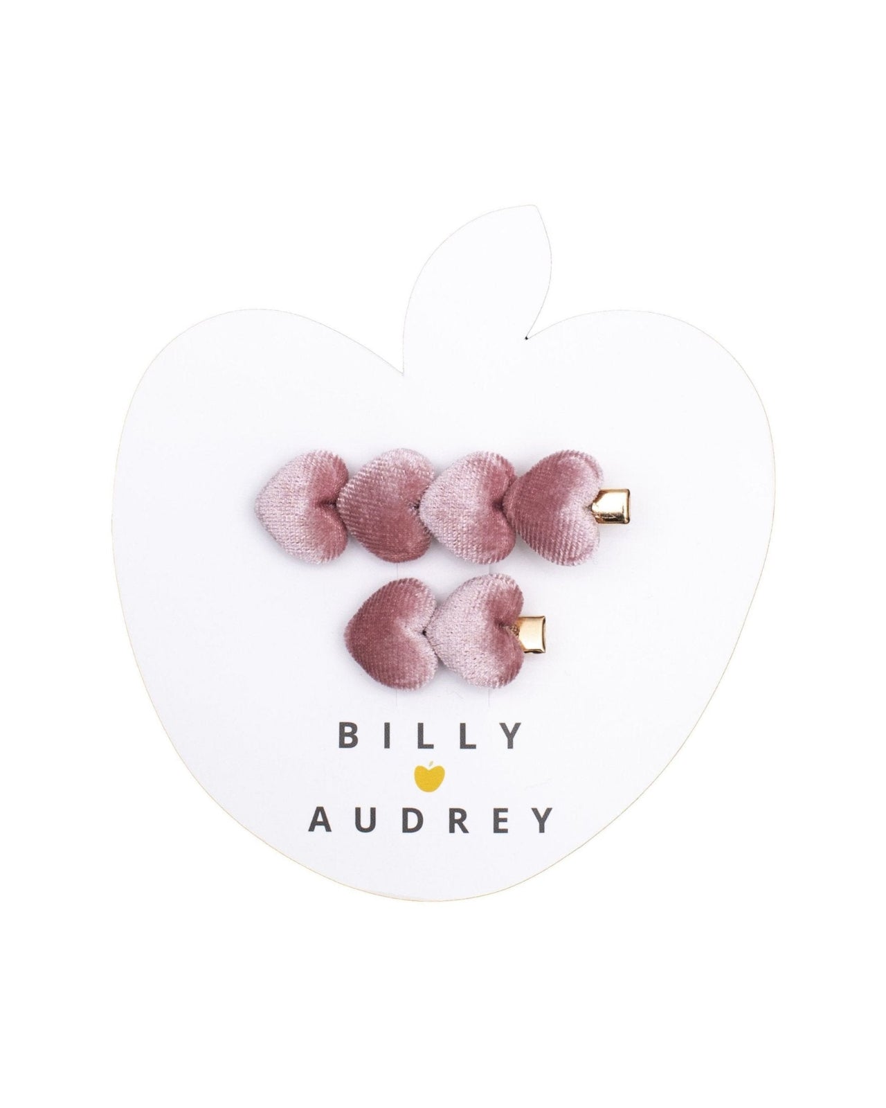 Velvet Hearts Luxe Velvet Hair Clips - Pink image