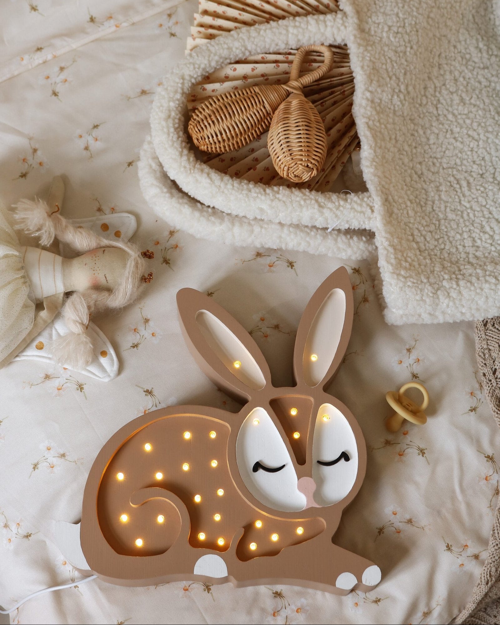 Bunny Lamp Chocolate Brown image 1
