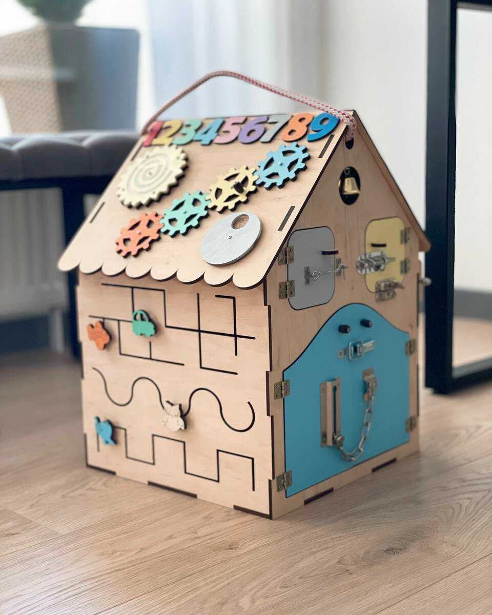 Mini Busy House - Blue image