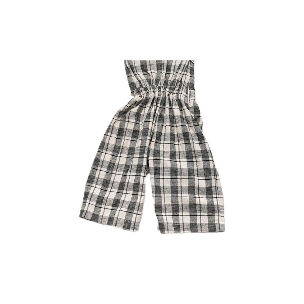 Black And Ivory Plaids Sky Jumpsuit image 2