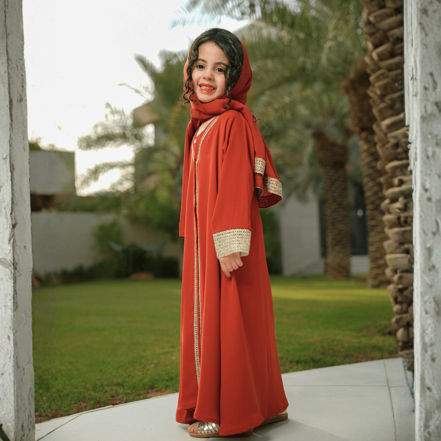 Golden Thread    Kids Abaya image 1