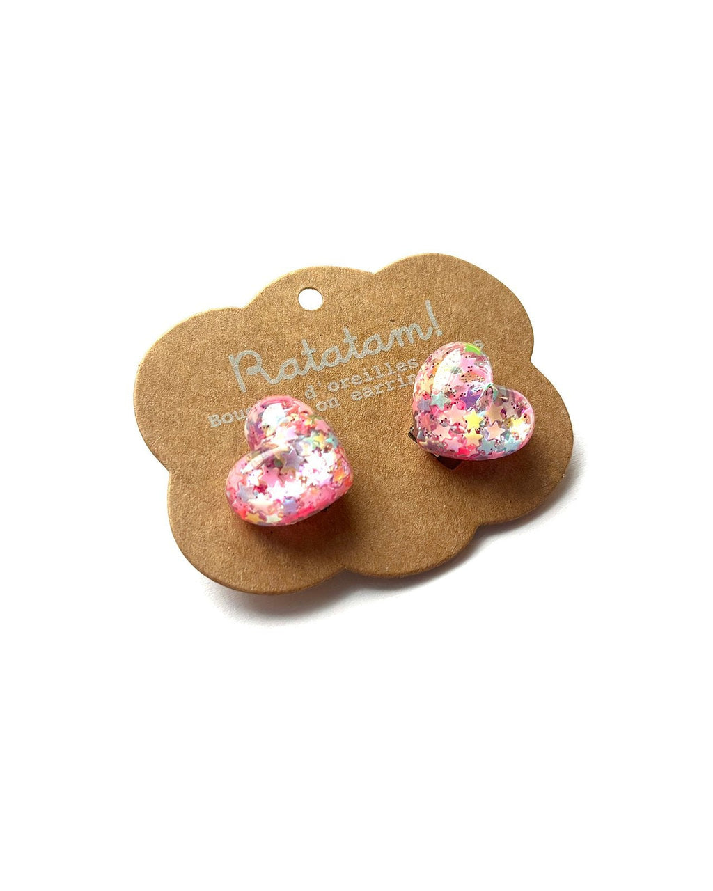 Set of 5 multicolor pairs of earrings HEARTS image 3