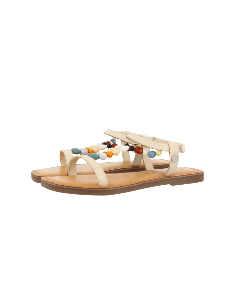 Croze Girls Decorated Off White Leather Sandals image 0