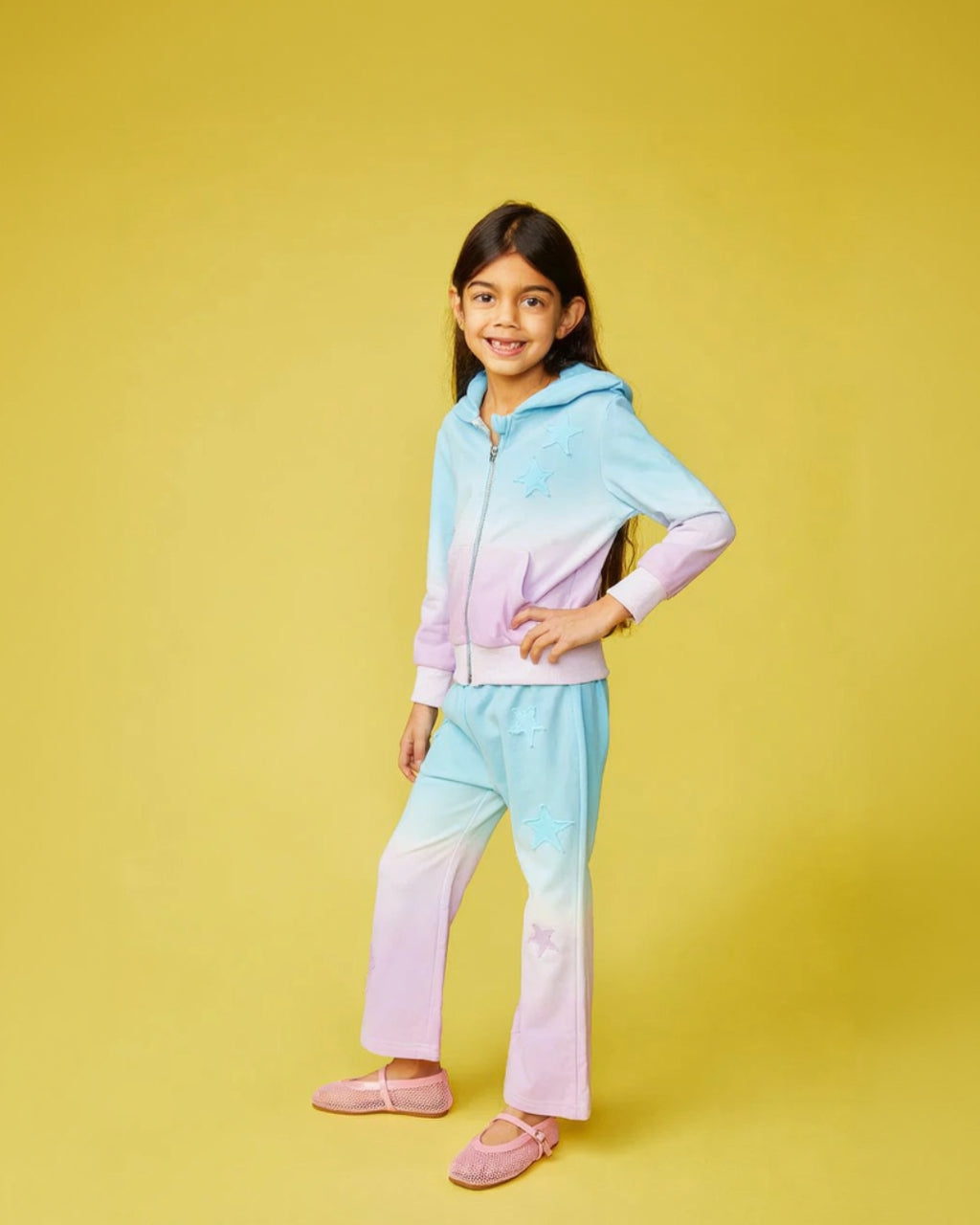Brynn Ombre Stars Zip Up Hoodie And Sweatpants Set image 1