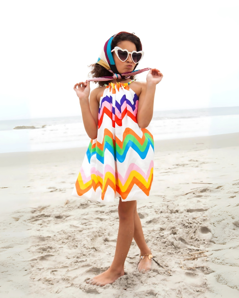 Wave Beaded Multi-Color Dress image 0