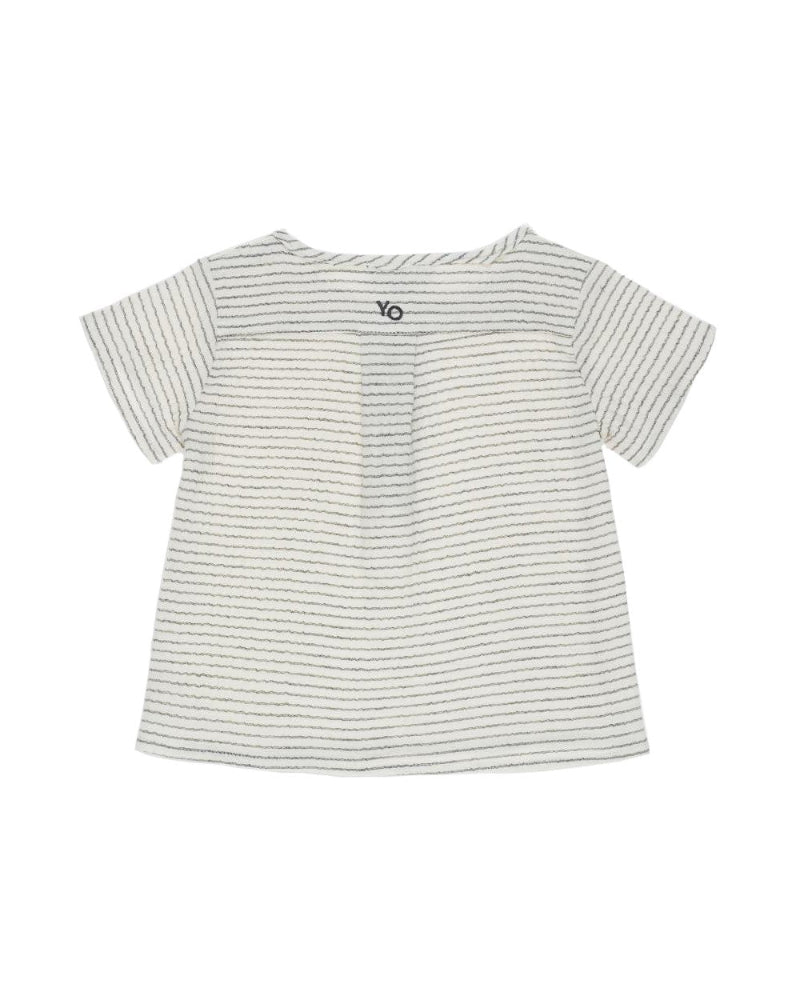 Buttoned Blouse Striped Black & White image 1