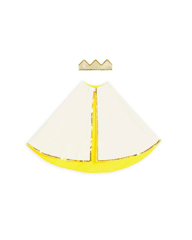 The baby cape and crown set – gold image 0
