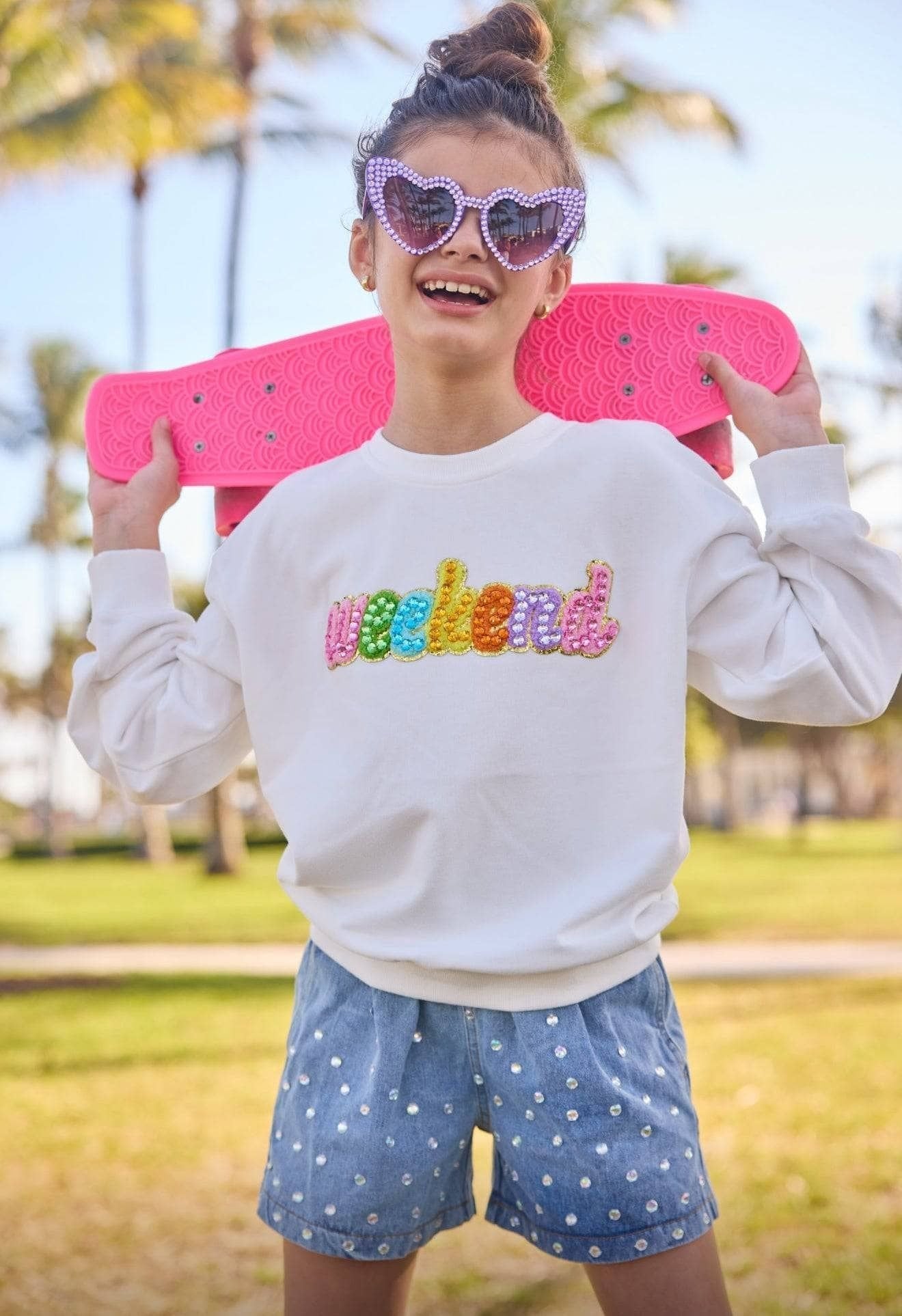 Rocker Crystal Denim Shorts   image 2