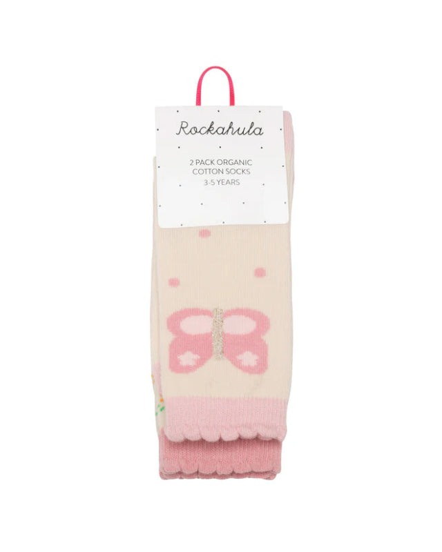 Tiny Blossom Butterfly 2 Pack Socks image 1