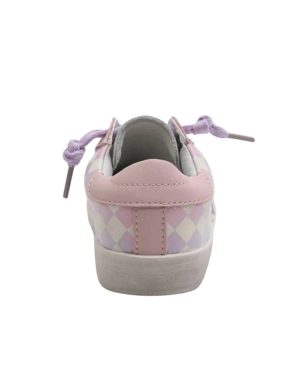 Stacy Pastel Checkered Lightning Bolt Sneakers image 4