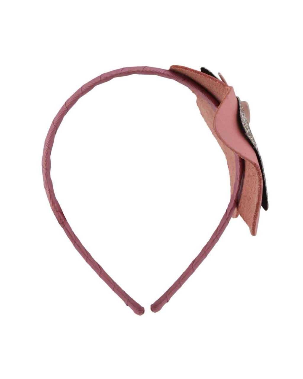 Pink Headband With Gold Glitter Star For Girls image 0