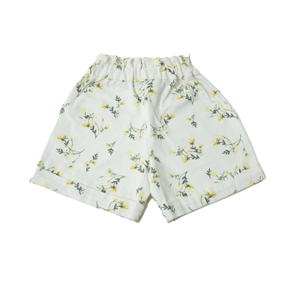 White Floral shorts image 0