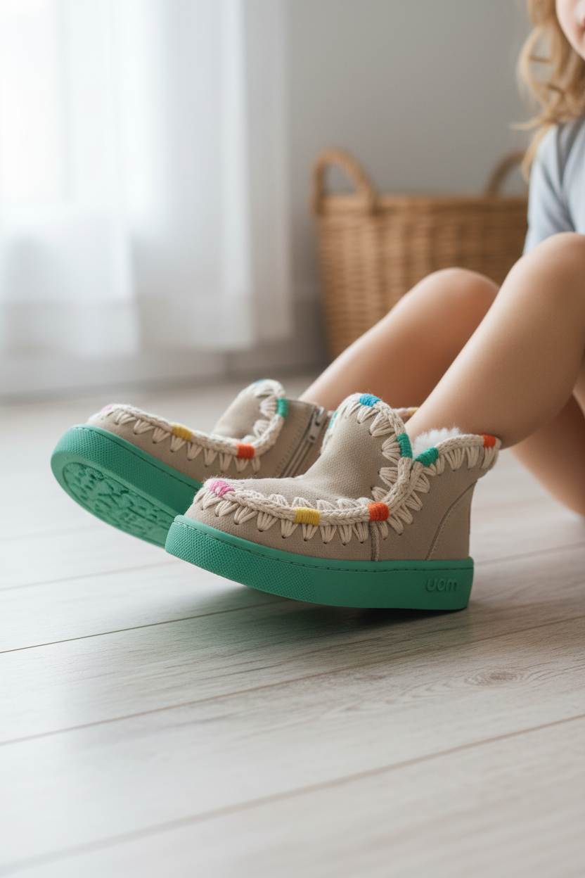 Summer Eskimo Sneaker Kid Multicolor Stitching