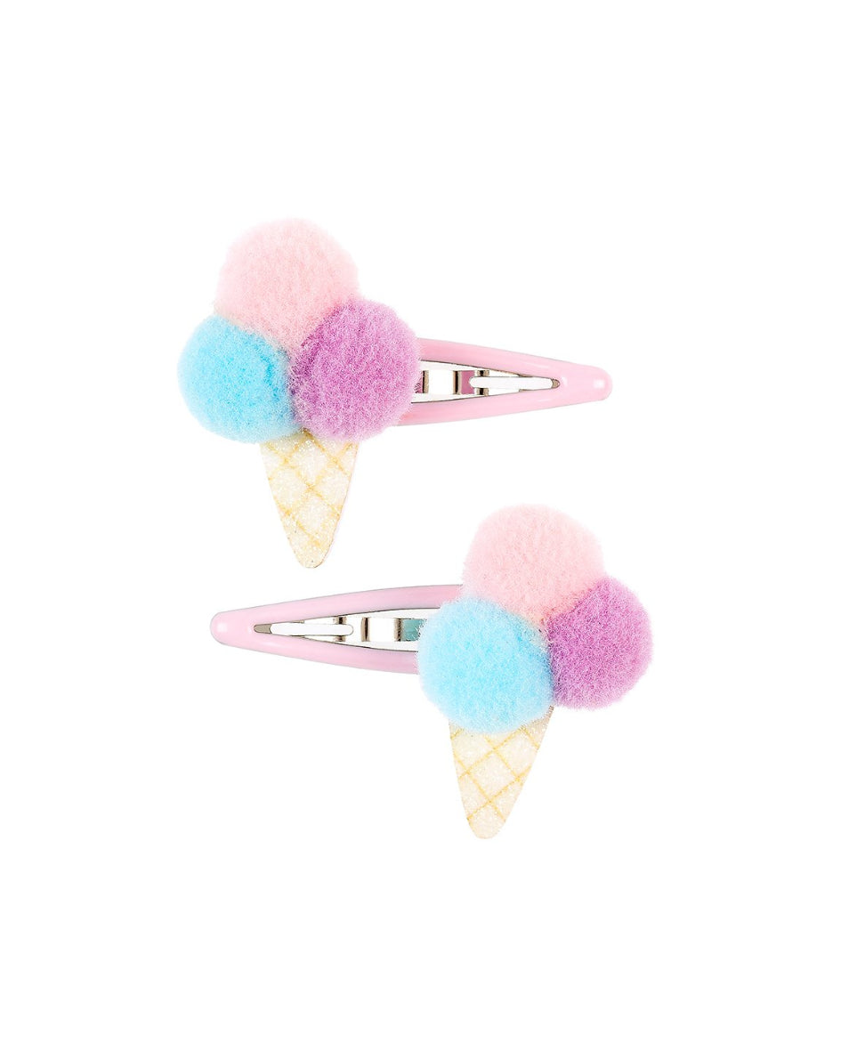 Hair clips ice cream purple (2 pcs/card, 1 card) image 0