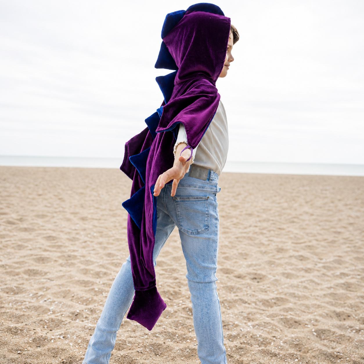 Velvet Dragon Costume Purple &Amp; Blue