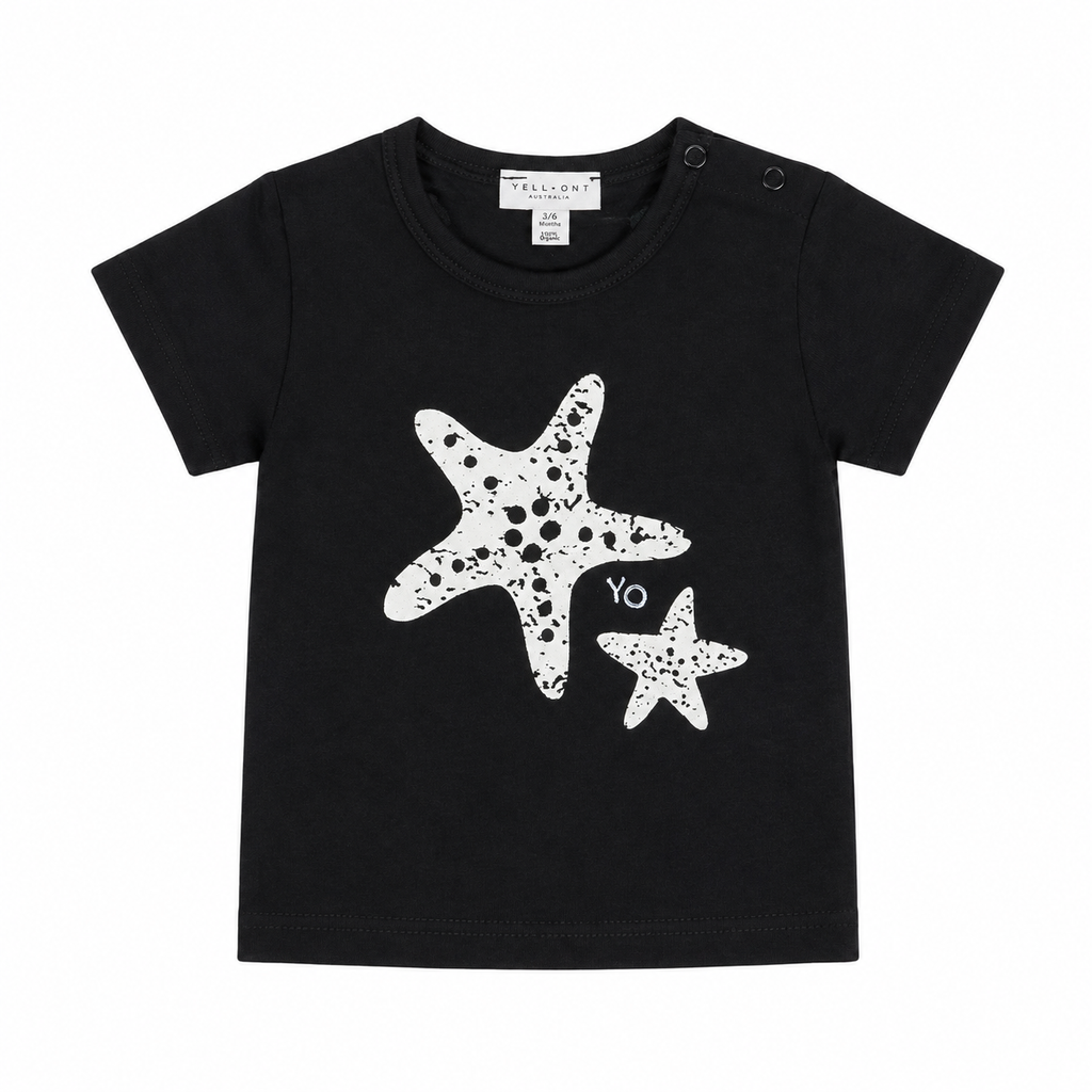 T-Shirt Organic With Print Black