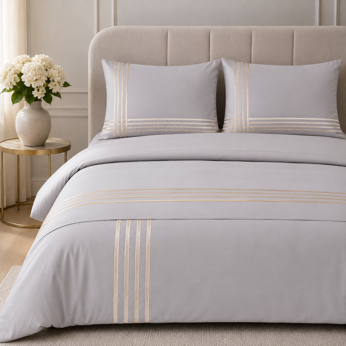 Golden Planned Bed Set