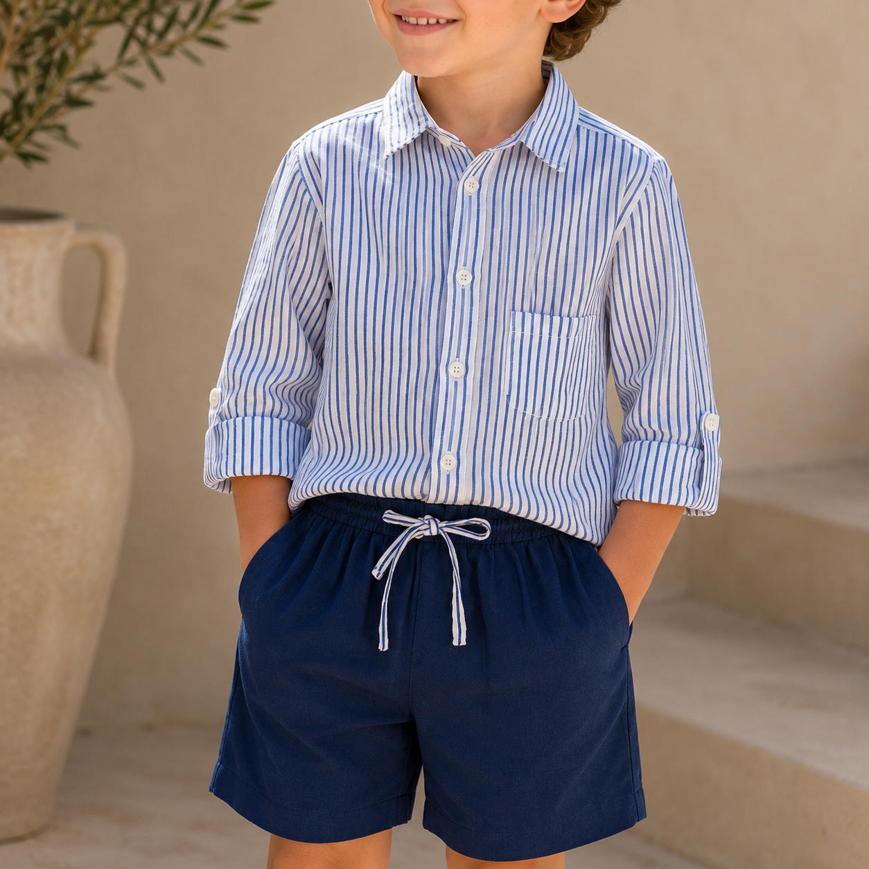 Remi Boy's Button Front Shirt