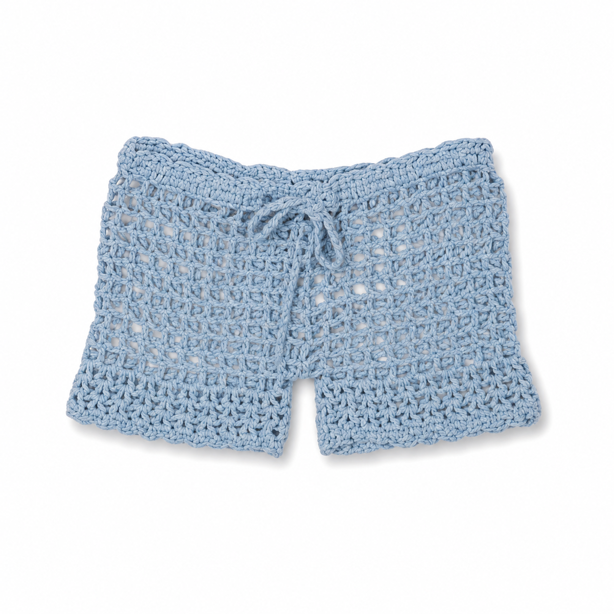 Blue Crochet Shorts