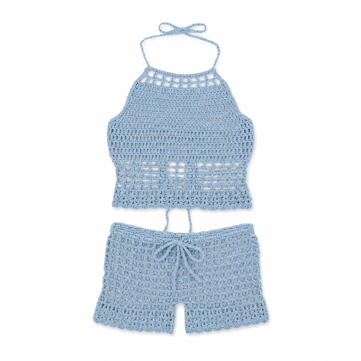 Blue Crochet Top
