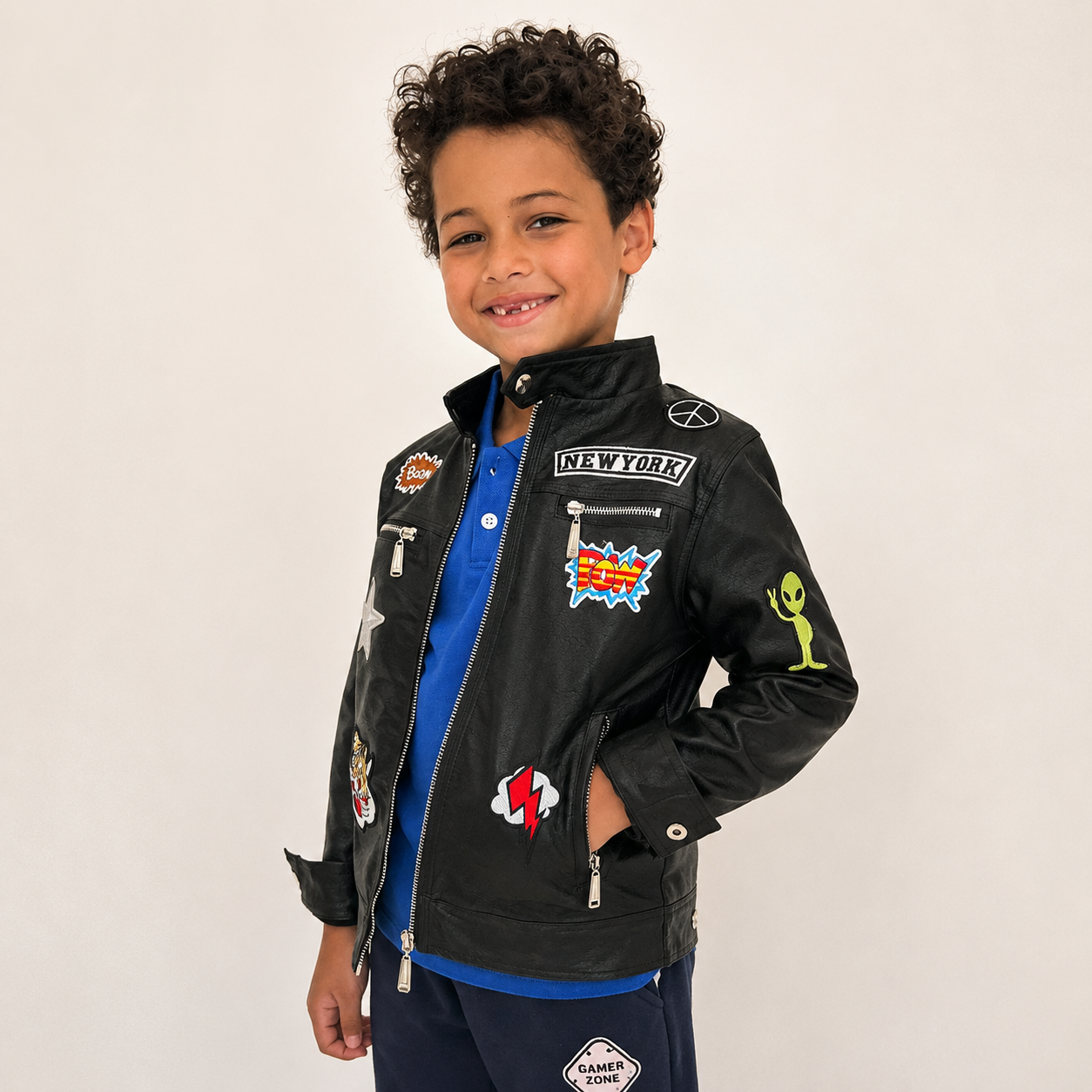 All About The Patch Vegan Leather Jacket
