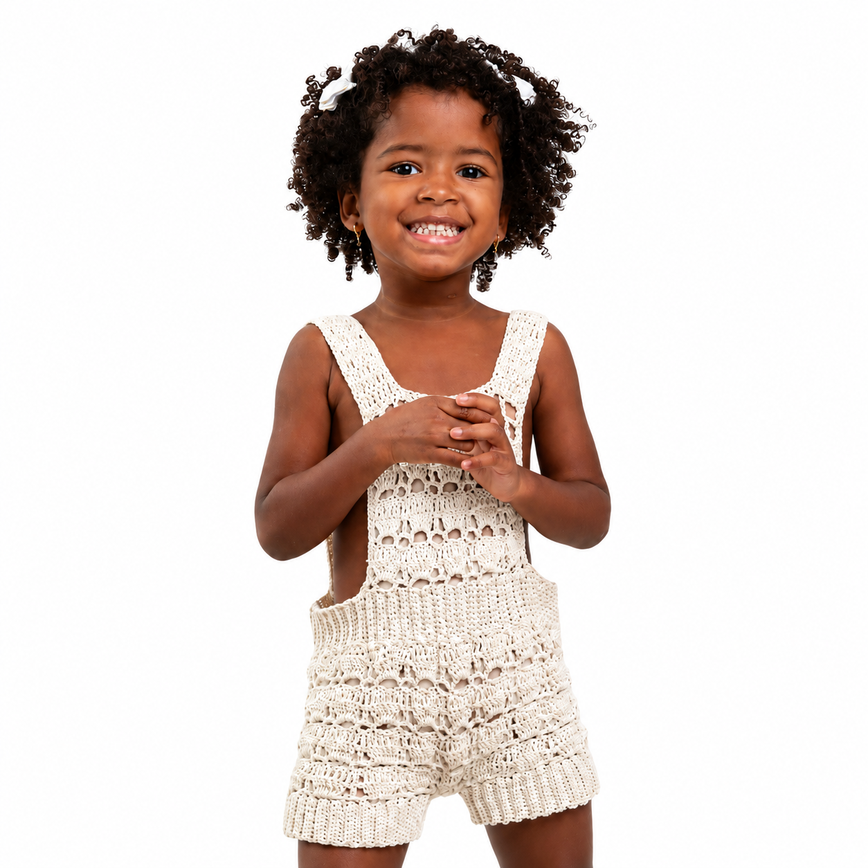 OFF WHITE CROCHET ROMPER