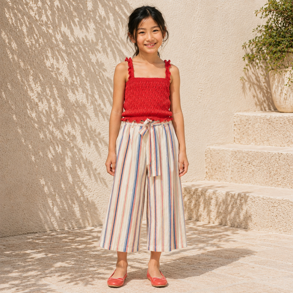 Striped Cotton Pants