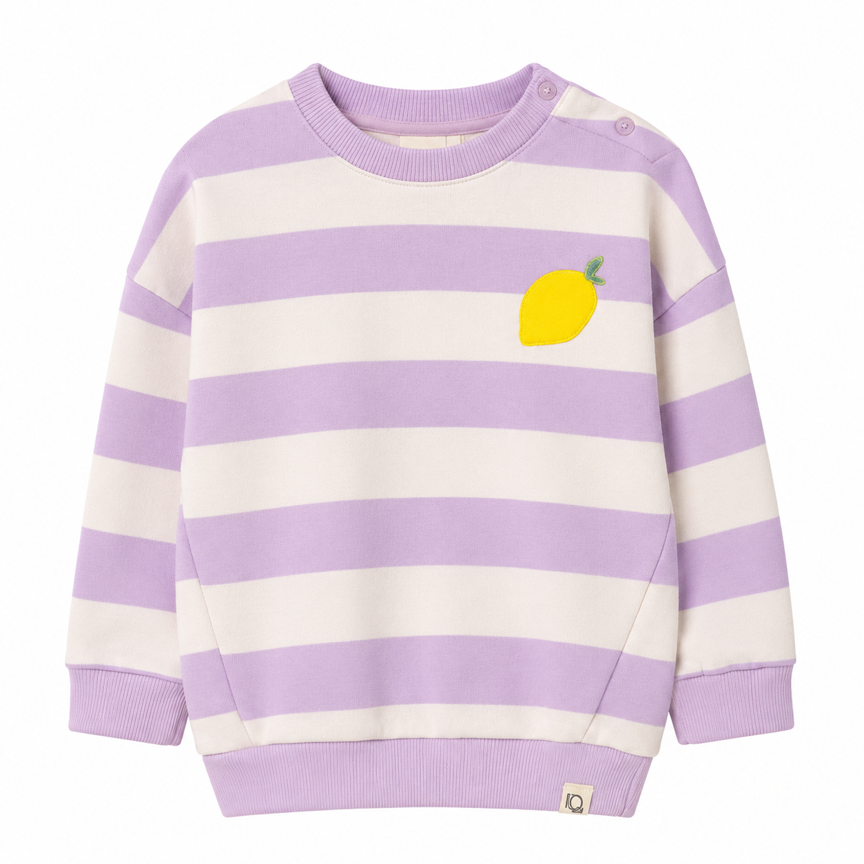 Striped Cotton Fleece Baby Sweatshirt