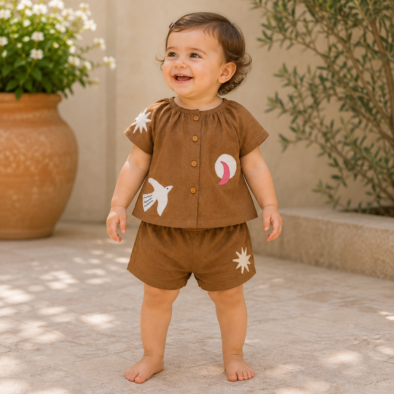 Baby Bermuda Linen Hazel