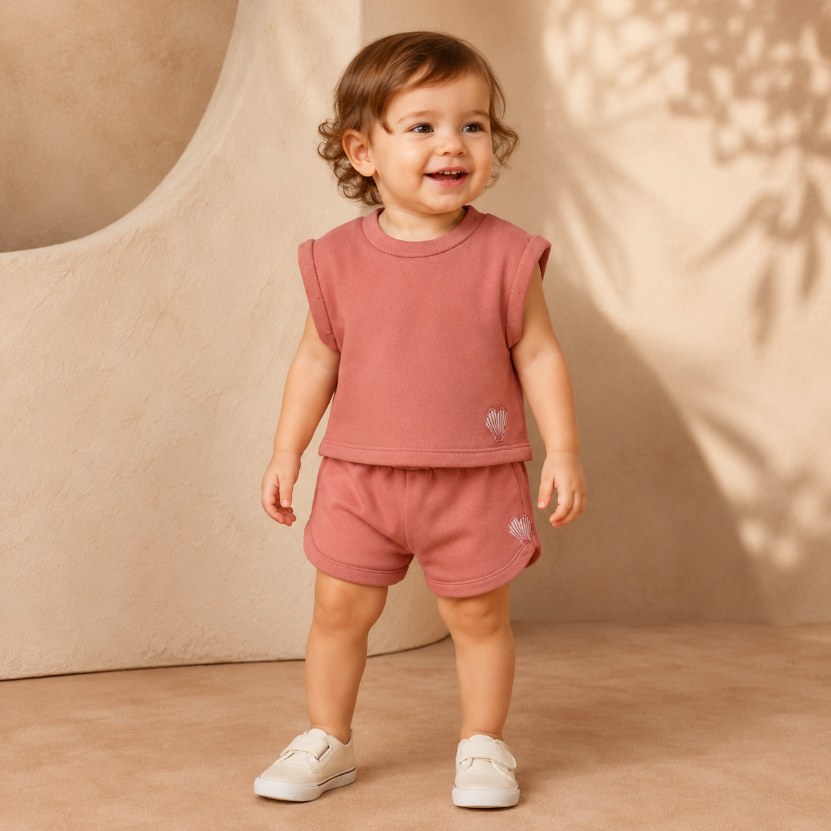 T-Shirt In Modal Blend Coral