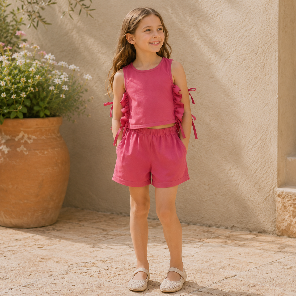 Bermuda In Tencel & Linen Azalea