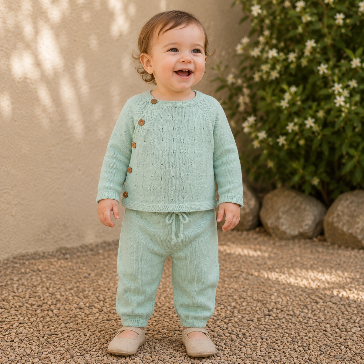 Openwork Tricot Newborn Top