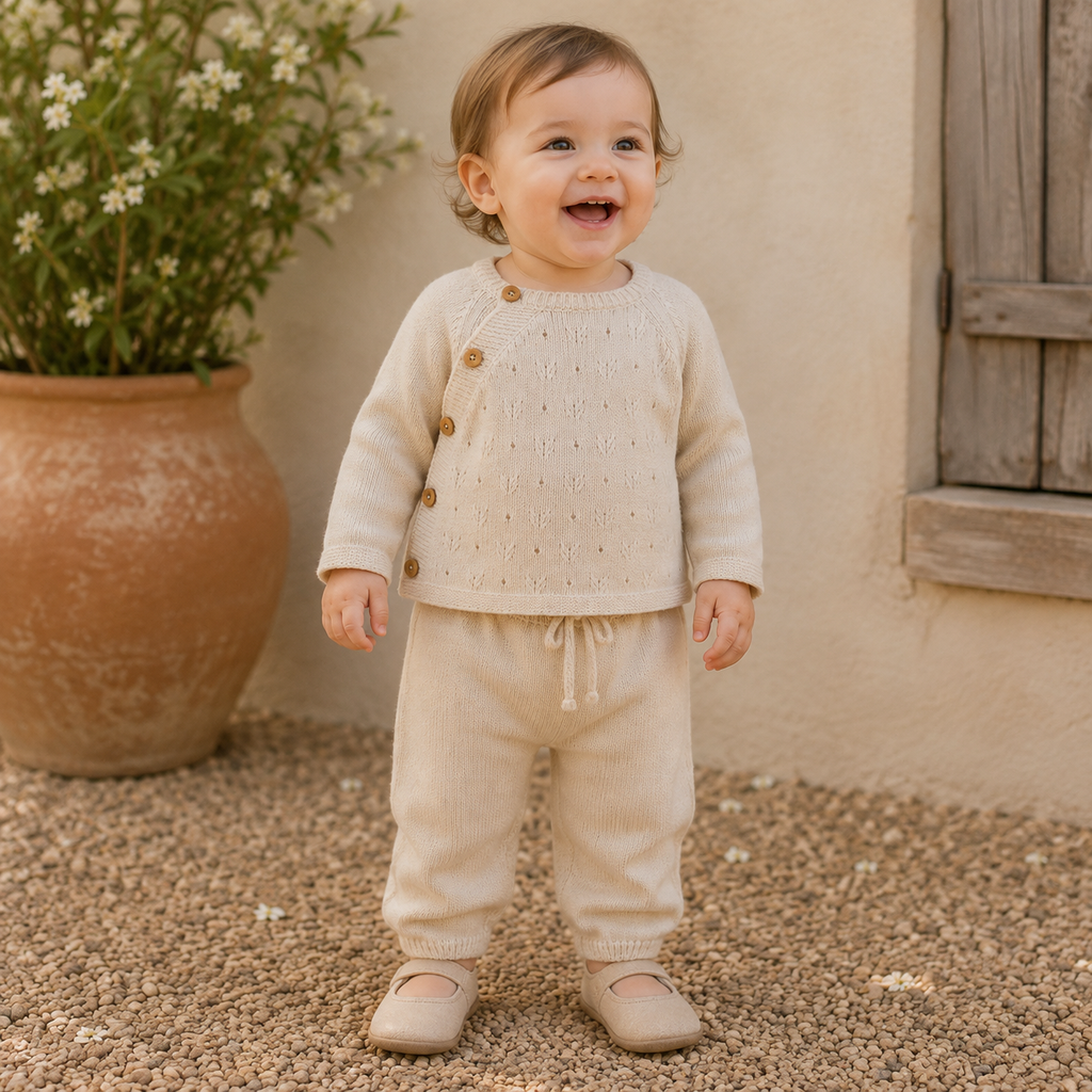 Openwork Tricot Newborn Top