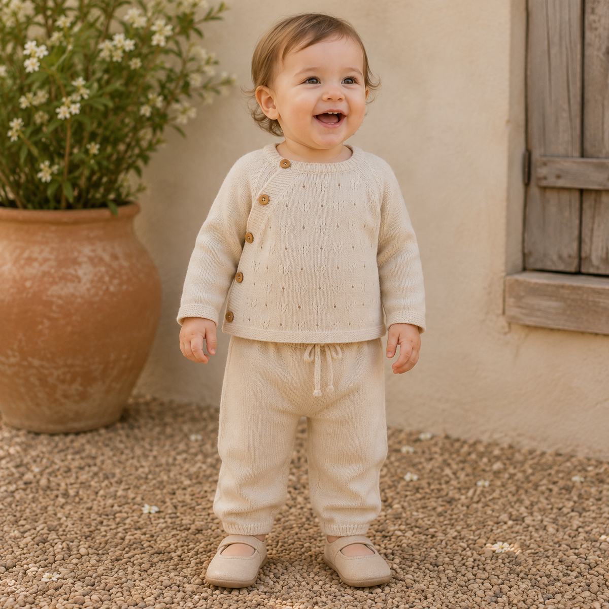Openwork Tricot Newborn Top