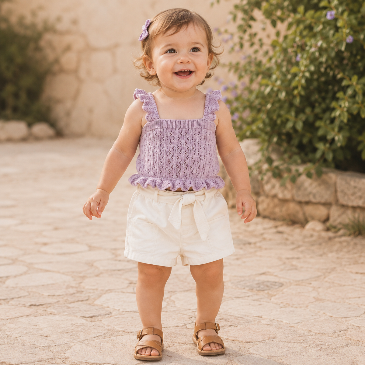 Openwork Tricot Baby Top