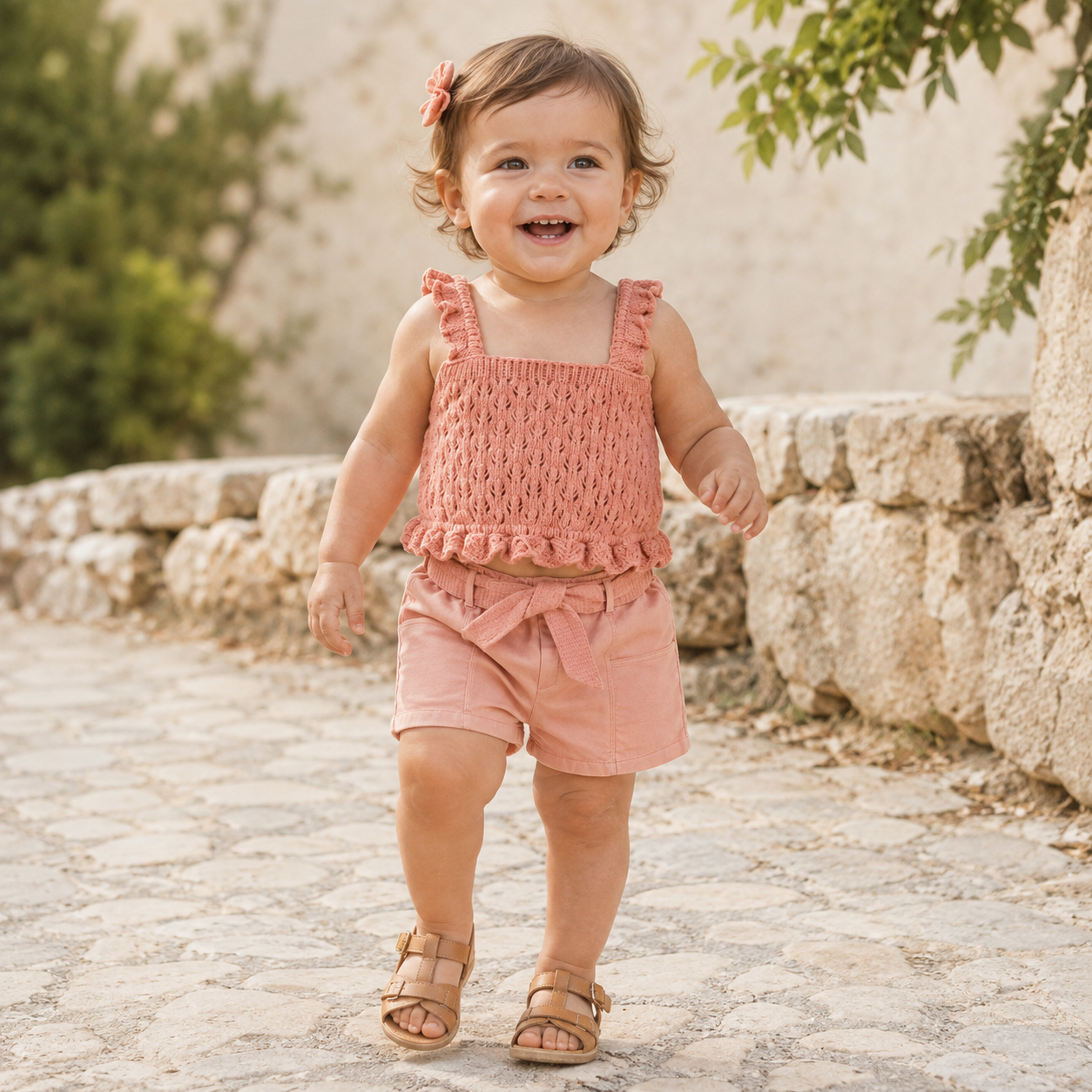Openwork Tricot Baby Top