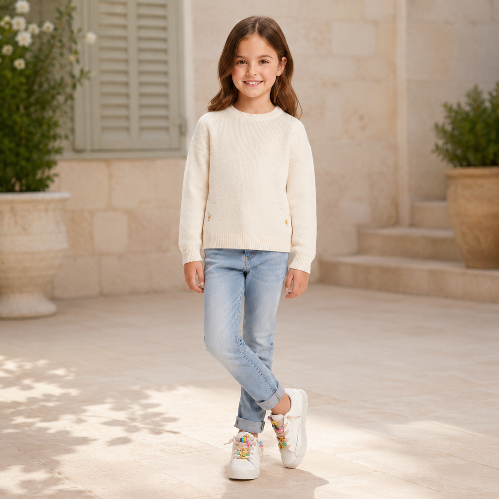 Mia Rainbow Beaded Sneakers