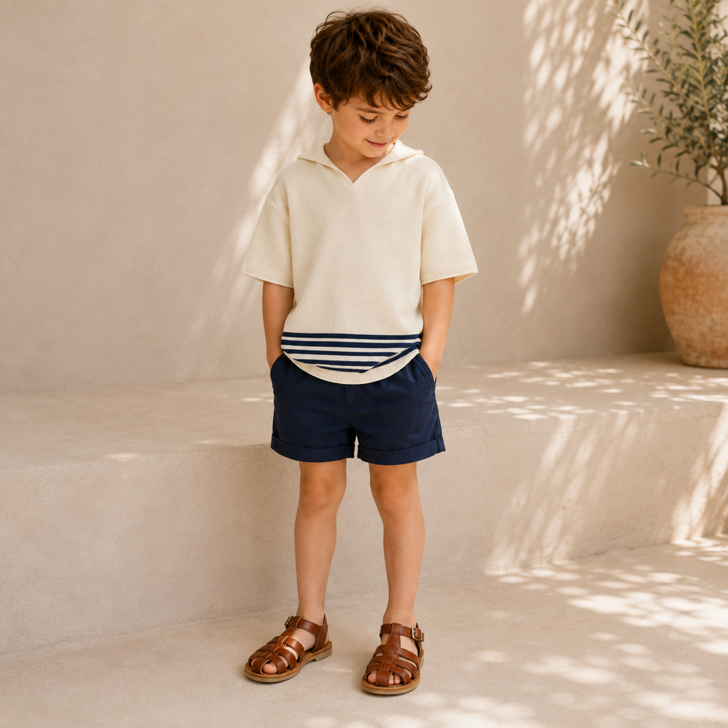 Tricot Viscose Polo Sweater