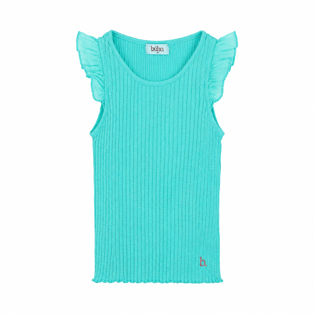 RIB Ruffle T-shirt